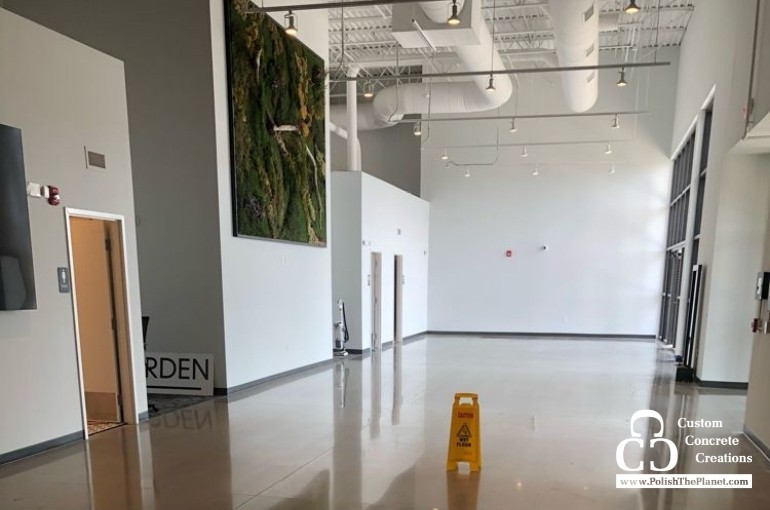 Polished concrete in art galleries and museums